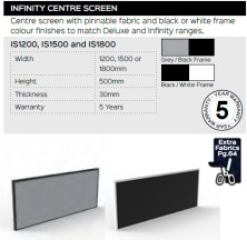 Infinity Centre Screen Range And Specifications